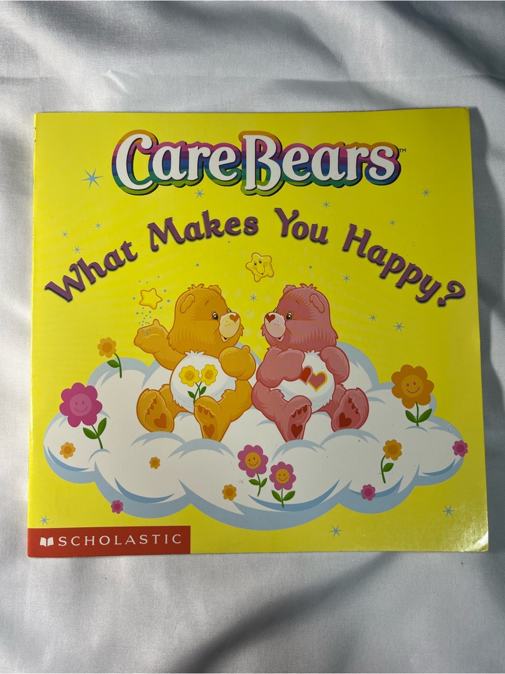 Vintage 2002 Care Bears What Makes You Happy? Scholastic Paperback Book